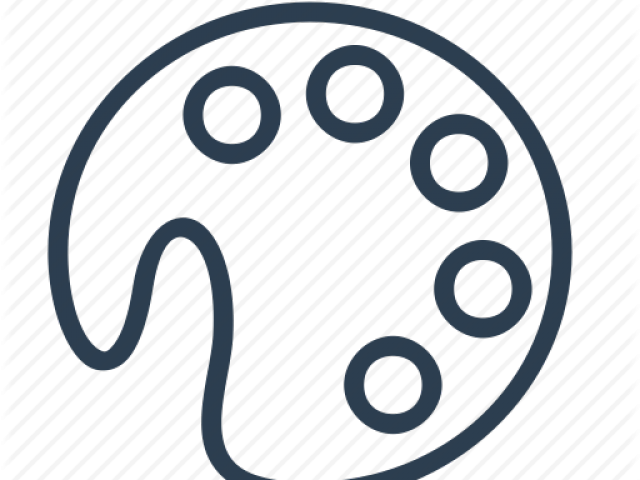 Drawn Paint Pallete Clipart (640x480), Png Download