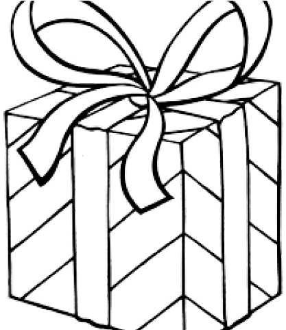 Birthday Present Clipart Outline - Png Download (640x480), Png Download