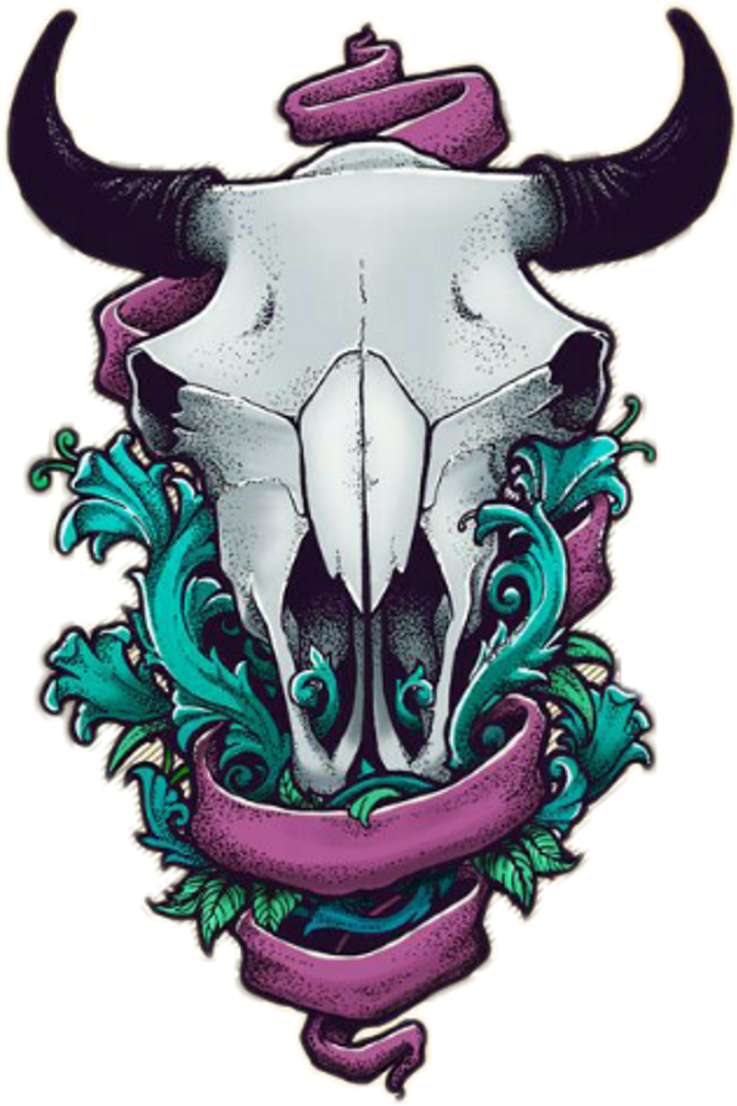 Skull Skulltattoo Coloredtattoos Tattoocolors Tattoo Clipart (1024x1024), Png Download