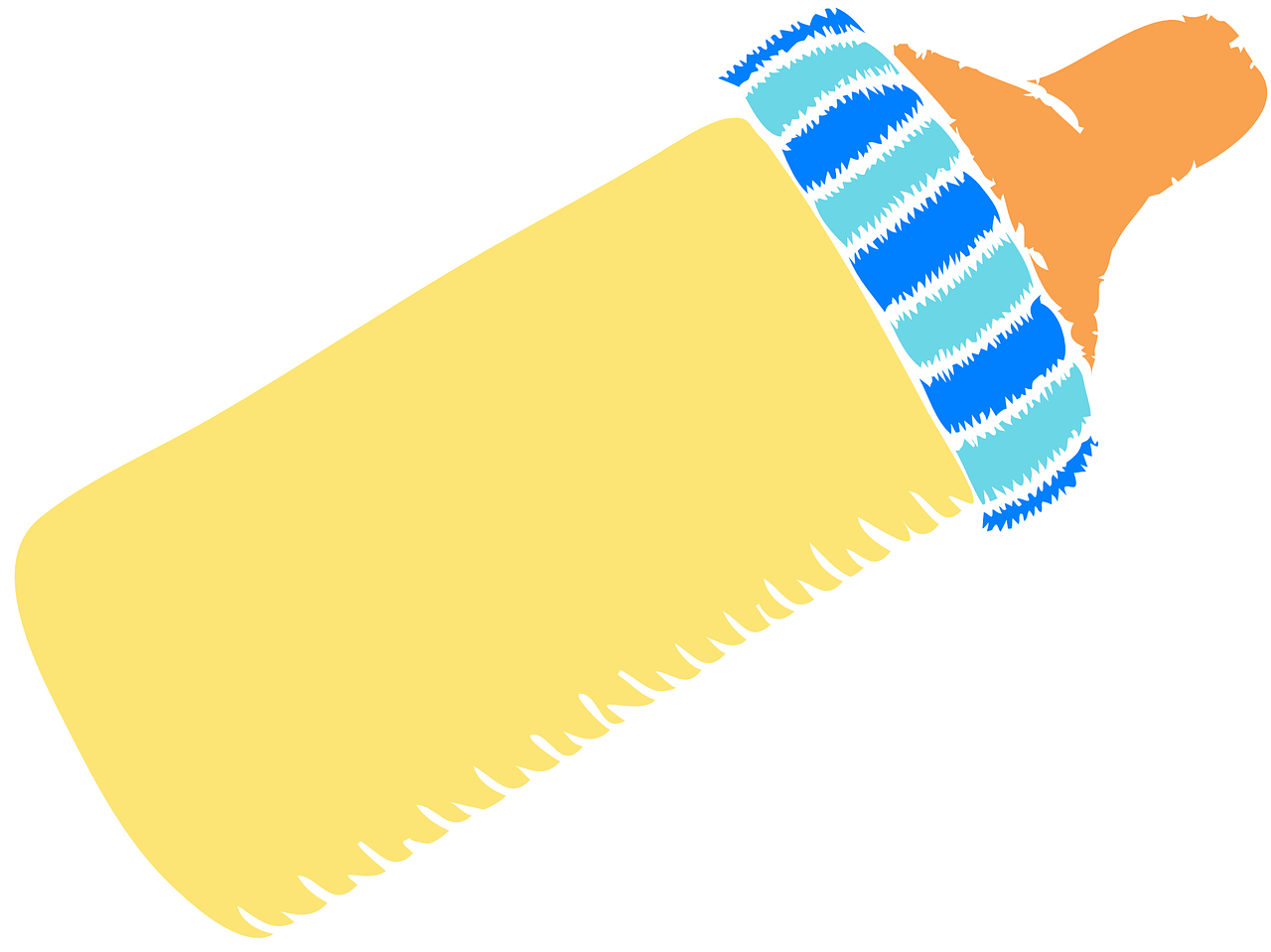 Blue Baby Bottle Clip Art - Png Download (1280x959), Png Download