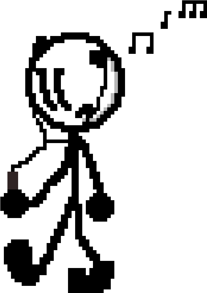 Stickman Listening To Music Clipart Full Size Clipart (3141176