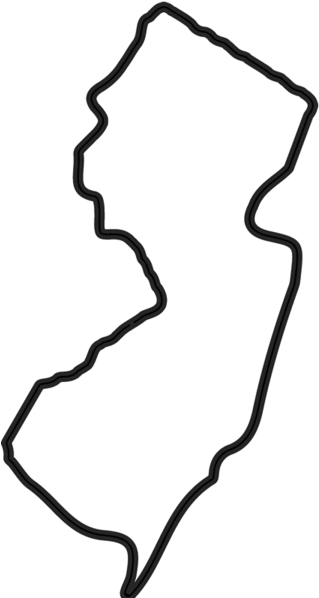 New Jersey Outline Rubber Stamp Clipart (600x600), Png Download