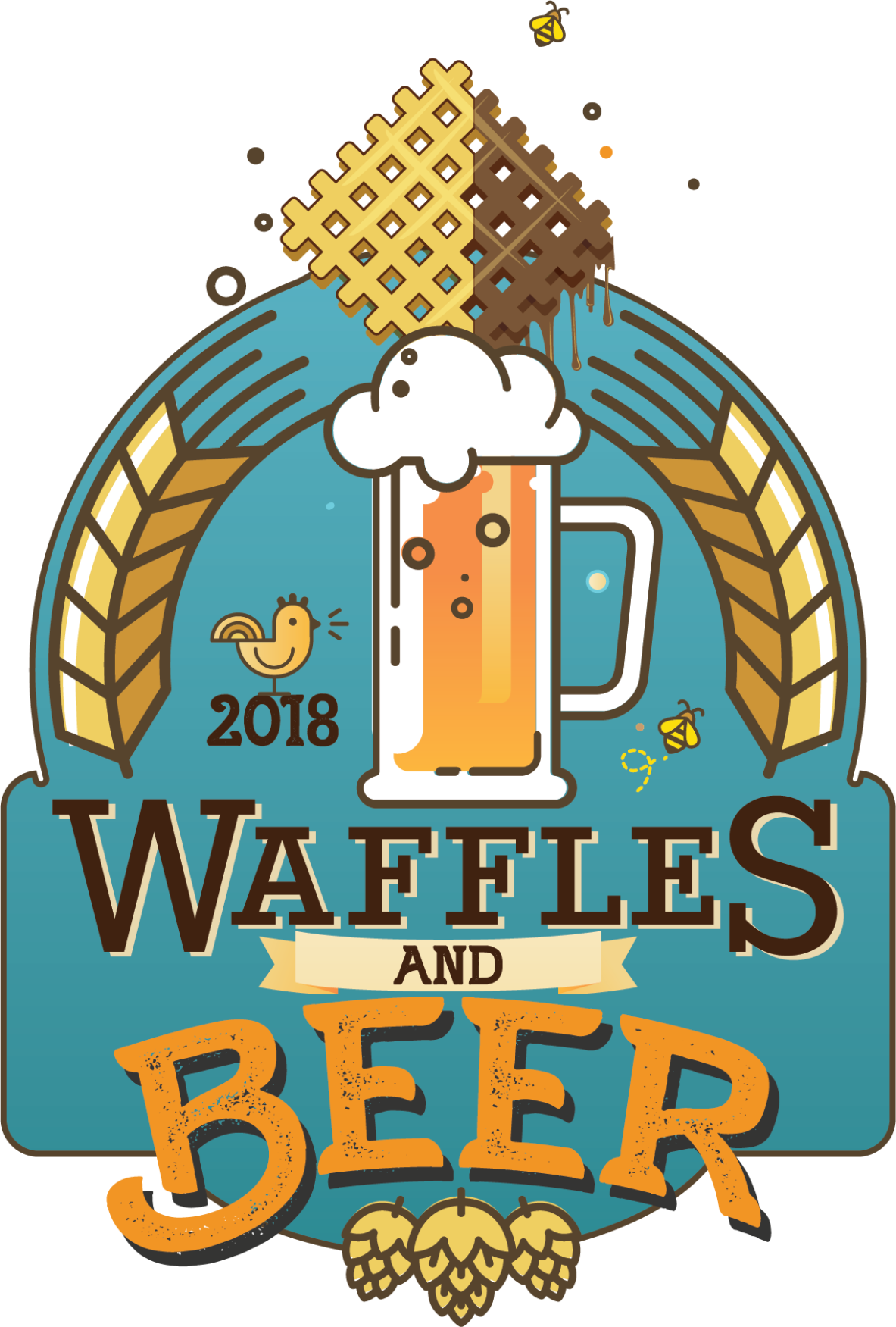 Waffles And Beer Festival Clipart (1183x1751), Png Download