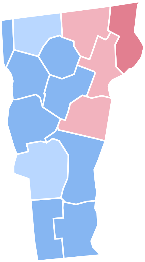 Vermont Election Results By County Clipart (564x1024), Png Download
