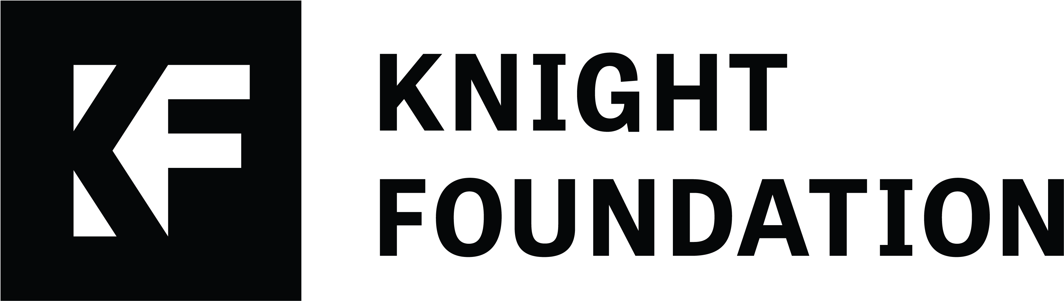 The Primary Version Knight Foundation Logo Is The Horizontal Clipart (3784x1226), Png Download
