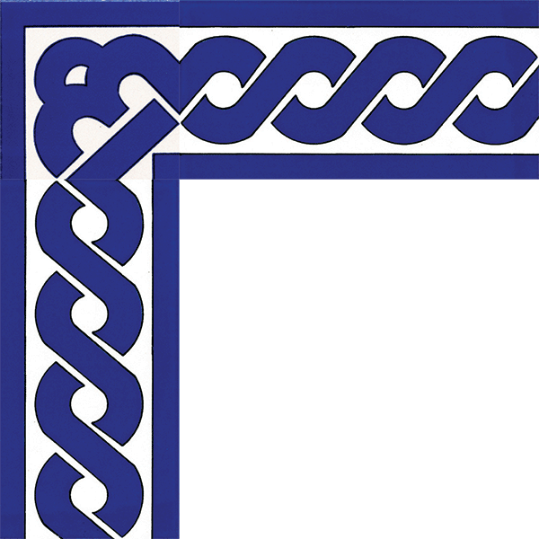 10×20 Ks 20 Cobalt Chain Tile Border Clipart (600x600), Png Download