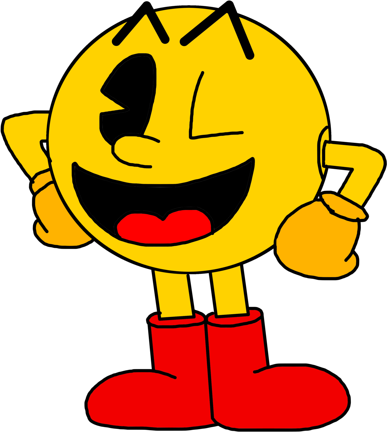 Old Pac Man Cartoon Clipart (1600x1600), Png Download