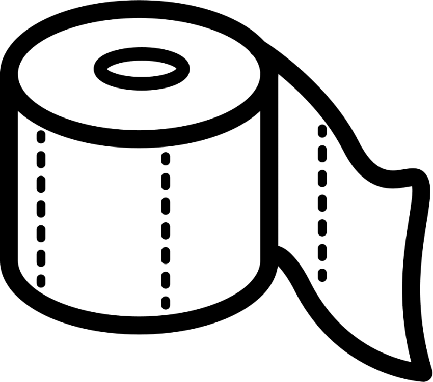 Free Png Download Toilet Paper Outline Png Images Background Clipart (850x751), Png Download