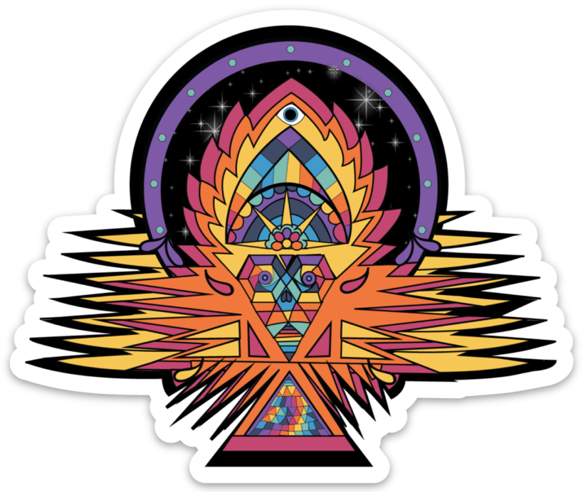 Tribal Fire Vinyl Sticker Clipart (819x692), Png Download