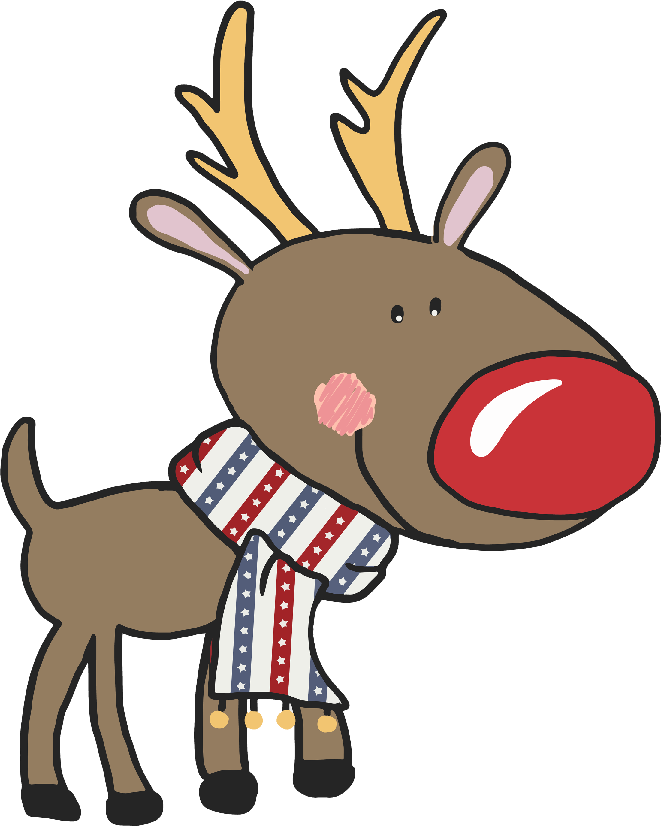 Woodworking Plans Christmas Reindeer Free Clip Art - Png Download (2650x2929), Png Download
