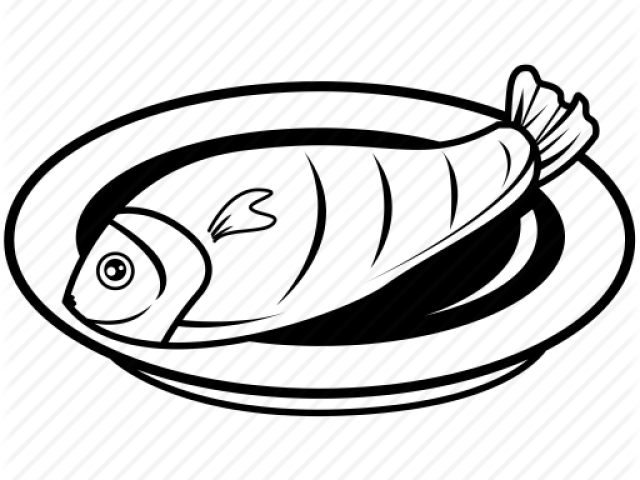 Plates Clipart Fried Fish - Png Download (640x480), Png Download