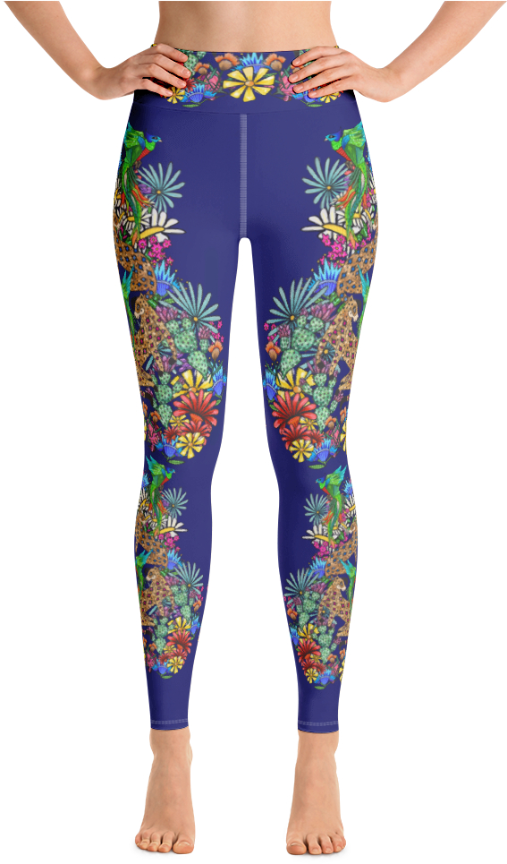 Mayan Enchantment Yoga Pants Imperial Blue Clipart (1000x1000), Png Download