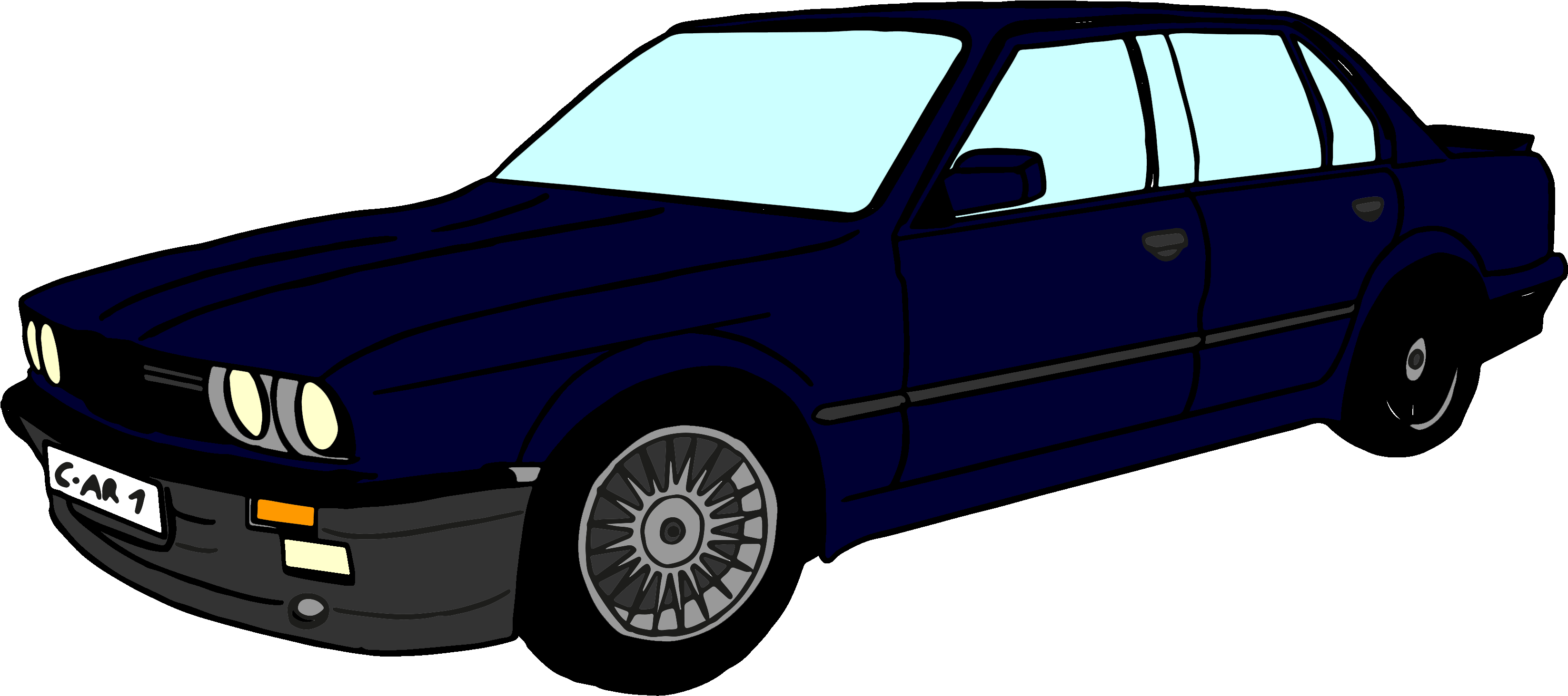 Clipart Bmw E34 M5 Bilder Comic - Png Download (3508x2480), Png Download