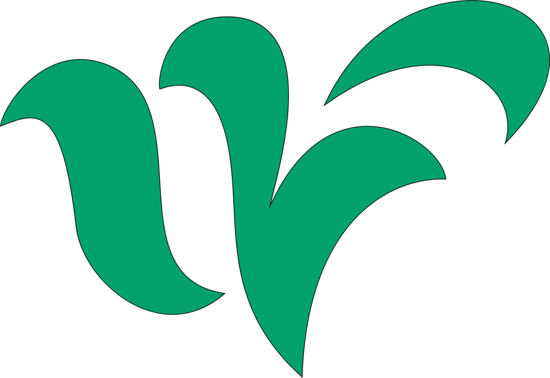 Leaf Green Plant Stem Line Logo Clipart (1091x750), Png Download