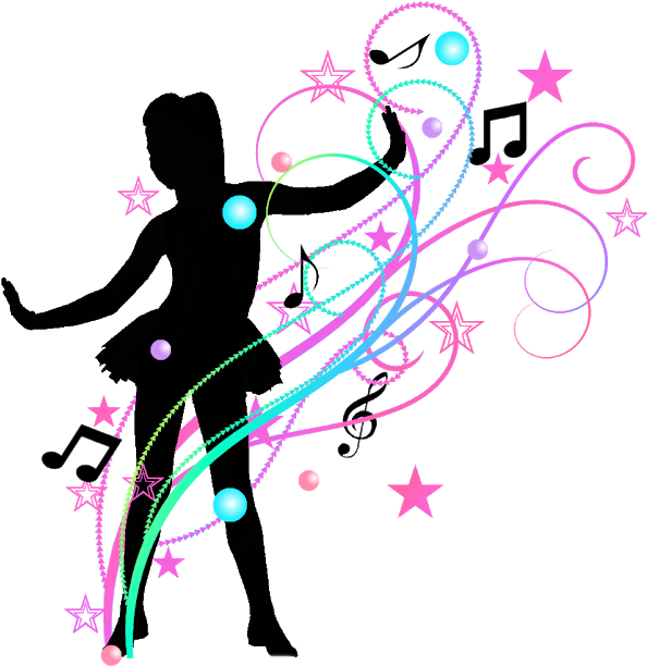 Black Girly Silhouettes Clipart (618x620), Png Download