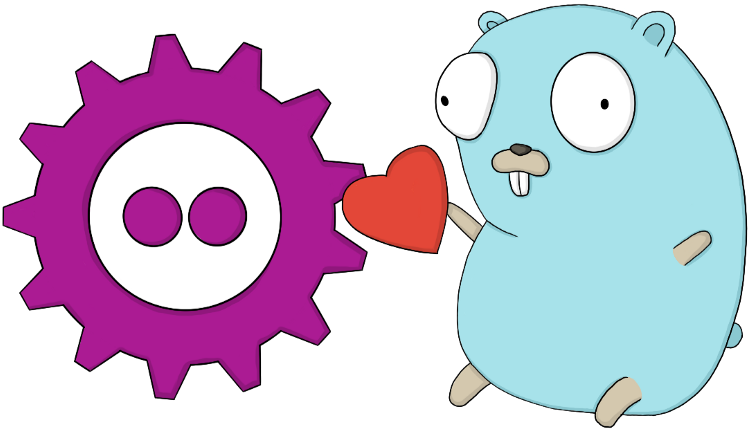 Source{d} And Fosdem Gophers By Miguel Molina Clipart (1200x794), Png Download