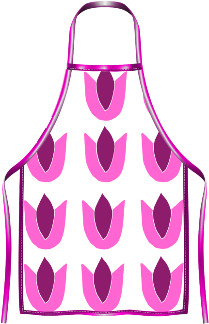 Tulip Apron Pink/purple Clipart (570x760), Png Download