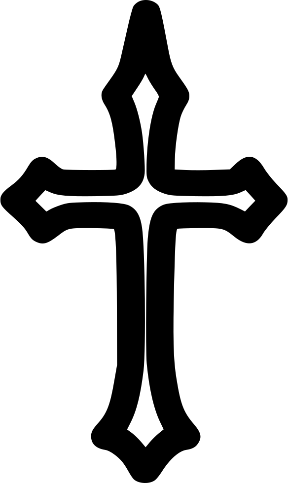 Christian Cross Comments Clipart (584x980), Png Download