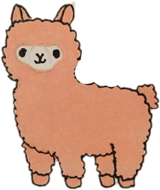 Alpaca Sticker Clipart (1024x1006), Png Download