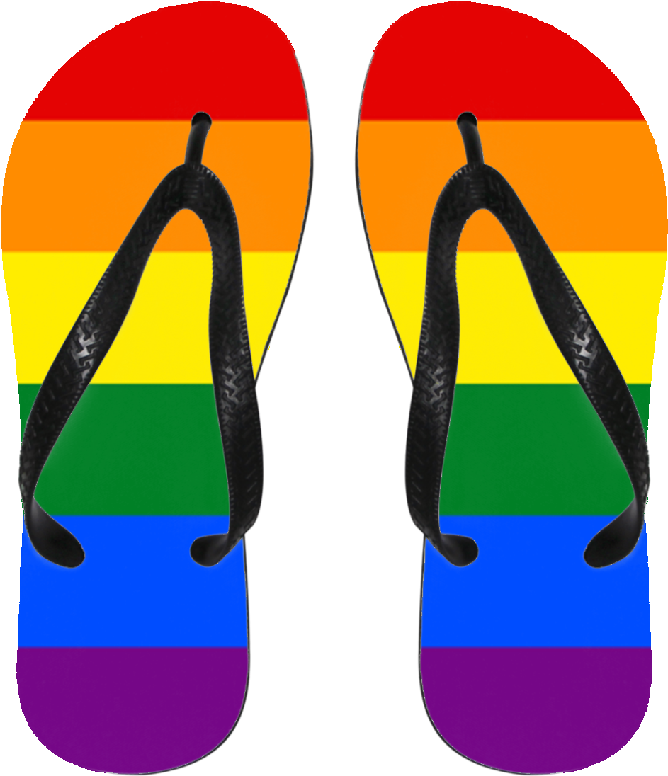Rainbow Pride Flip Flops Clipart (1155x1155), Png Download