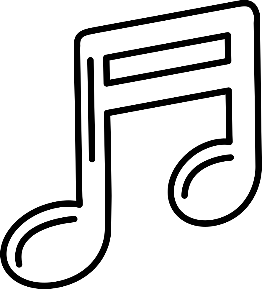 Musical Note Outline Comments Clipart (888x980), Png Download