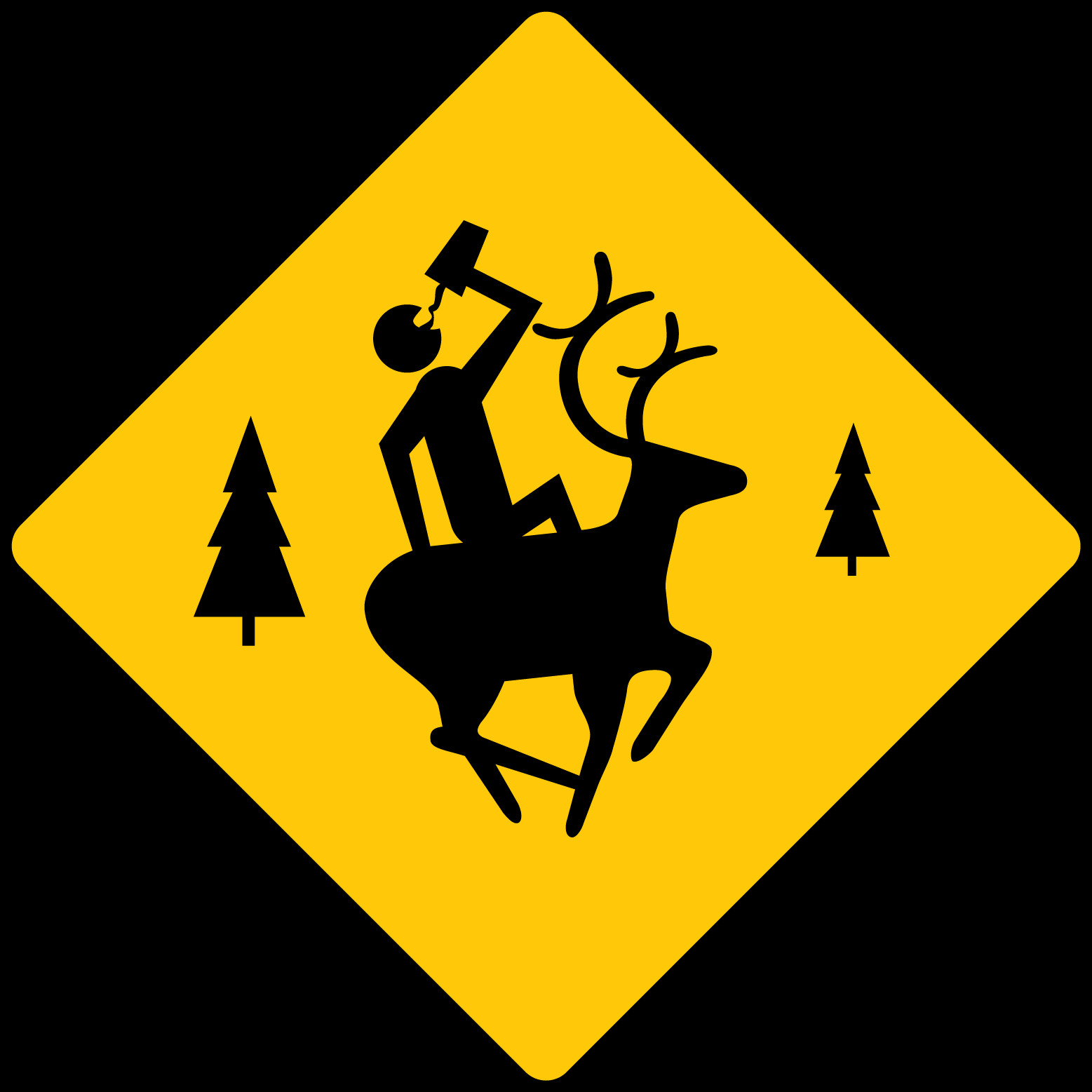 Deer Crossing Clipart - Full Size Clipart (#3149470) - PinClipart