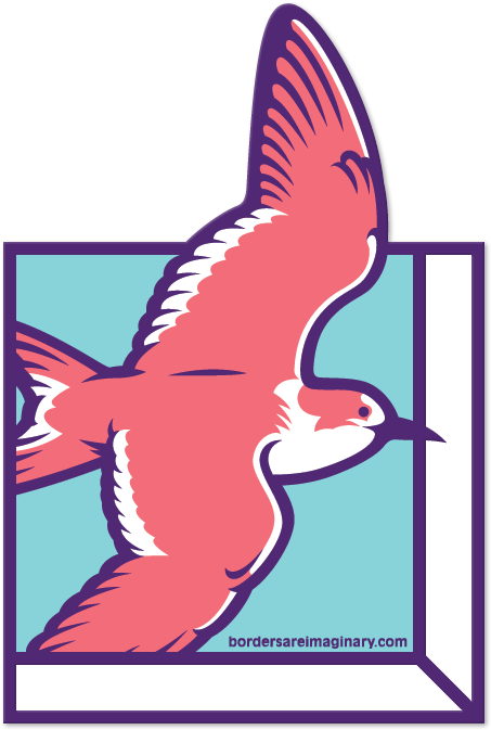 We Have Created Stickers Featuring A Bird Flying Through Clipart (464x684), Png Download