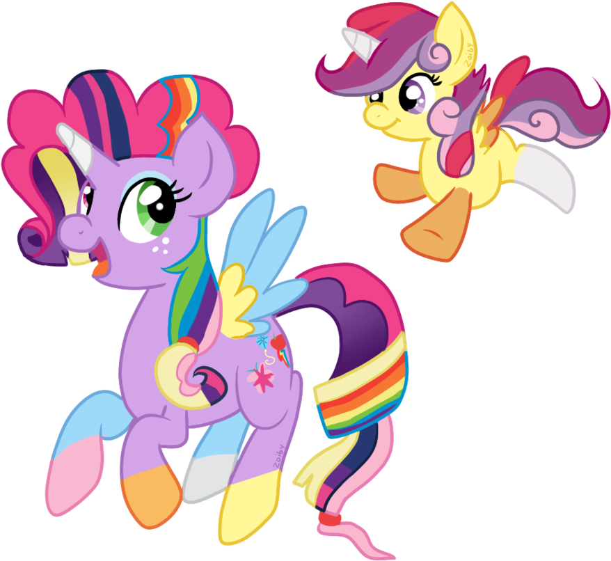 Every One Of The Mane 6 Have A Kid Sidekick Except Clipart (942x848), Png Download