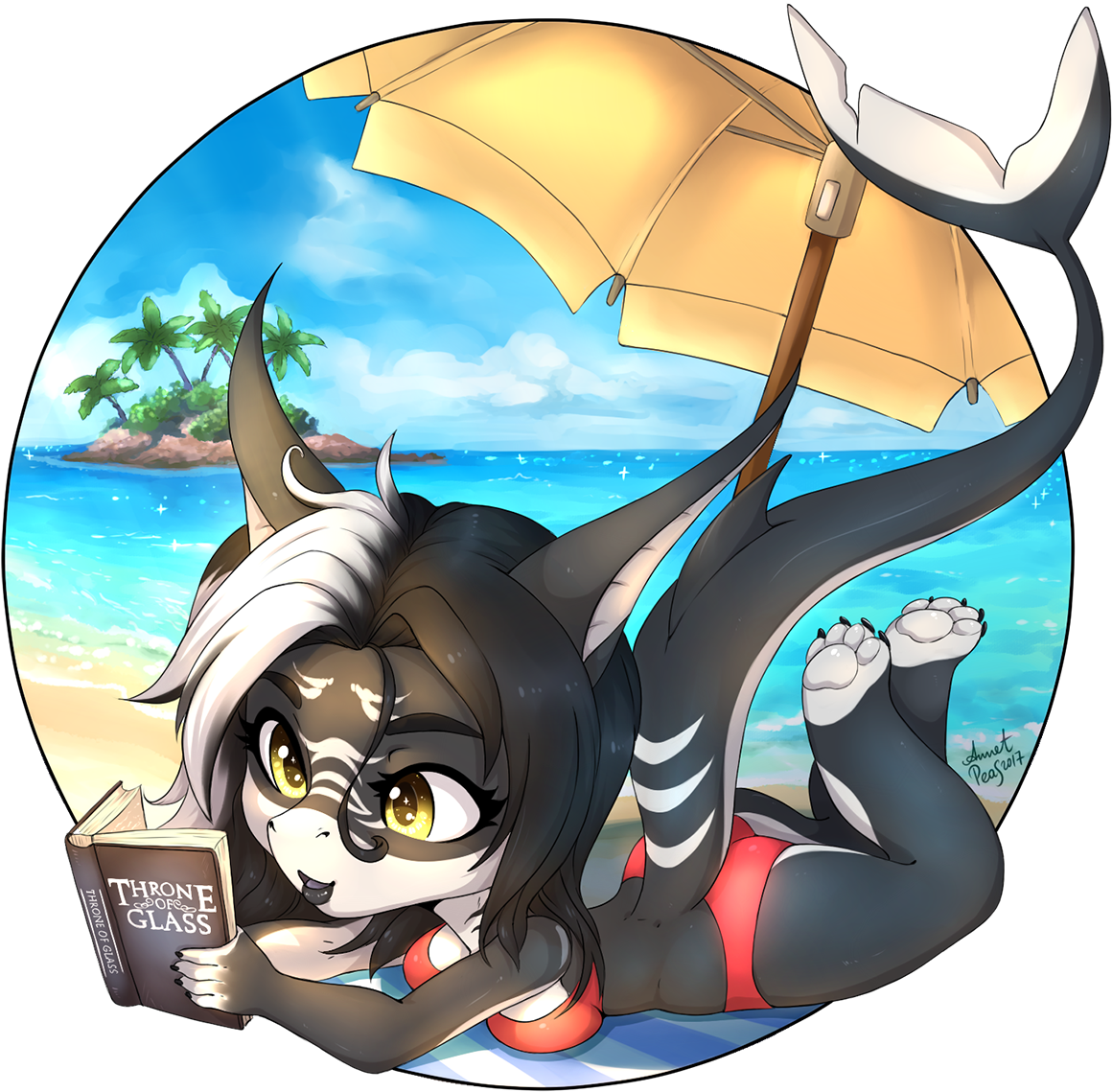 Beach Reading Clipart (1280x1280), Png Download