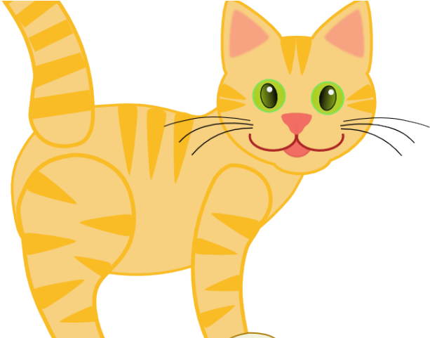 Tabby Cat Clipart Yellow Color - Png Download (640x480), Png Download
