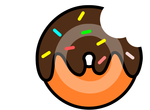 Eaten Donut Clipart (642x481), Png Download