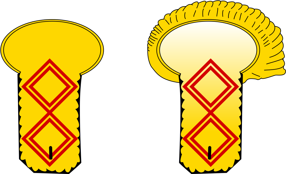 Epaulettes Sous-lieutenant Seconde Classe Armee Napoleonienne Clipart (1280x717), Png Download