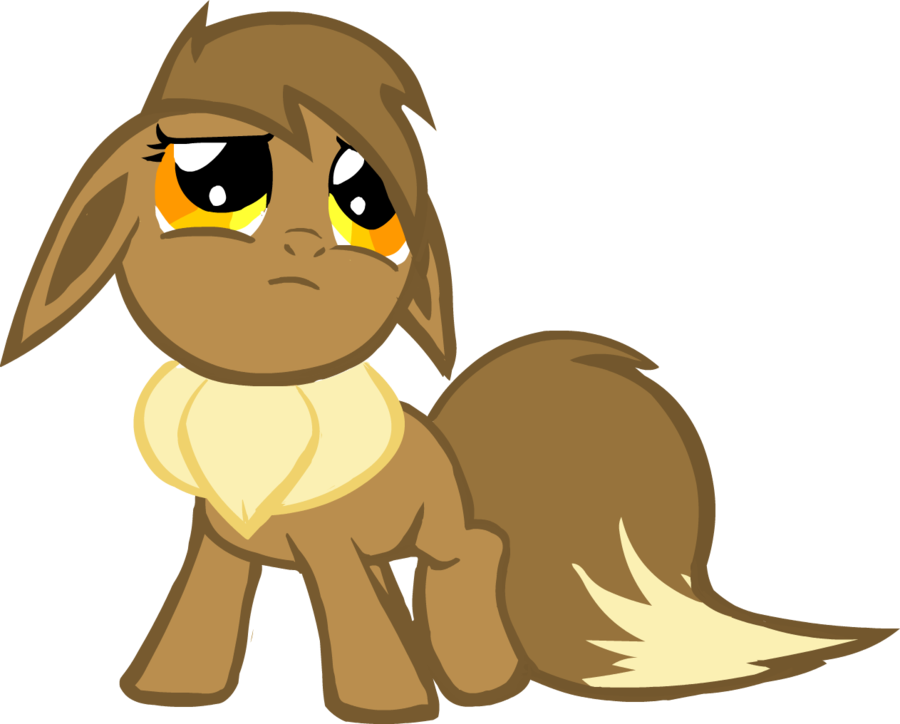 Sad Eevee Clipart (900x724), Png Download