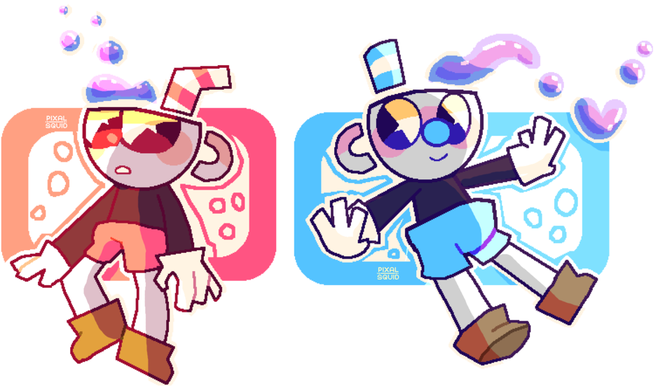 Teacup Bubble Boys By Pixal-squid Clipart (1024x565), Png Download