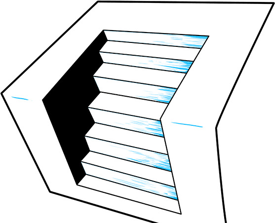 How To Draw 3d Stairs Clipart (680x678), Png Download