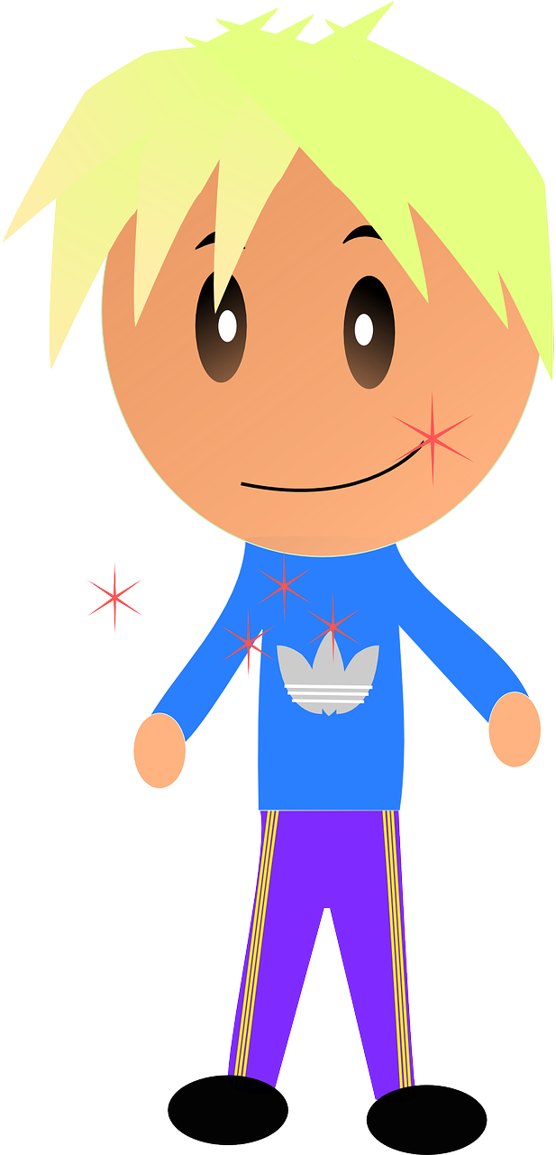 Boy Blonde Dude Clipart (640x1280), Png Download