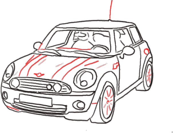 Mini Cooper Clipart Convertible - Png Download (640x480), Png Download