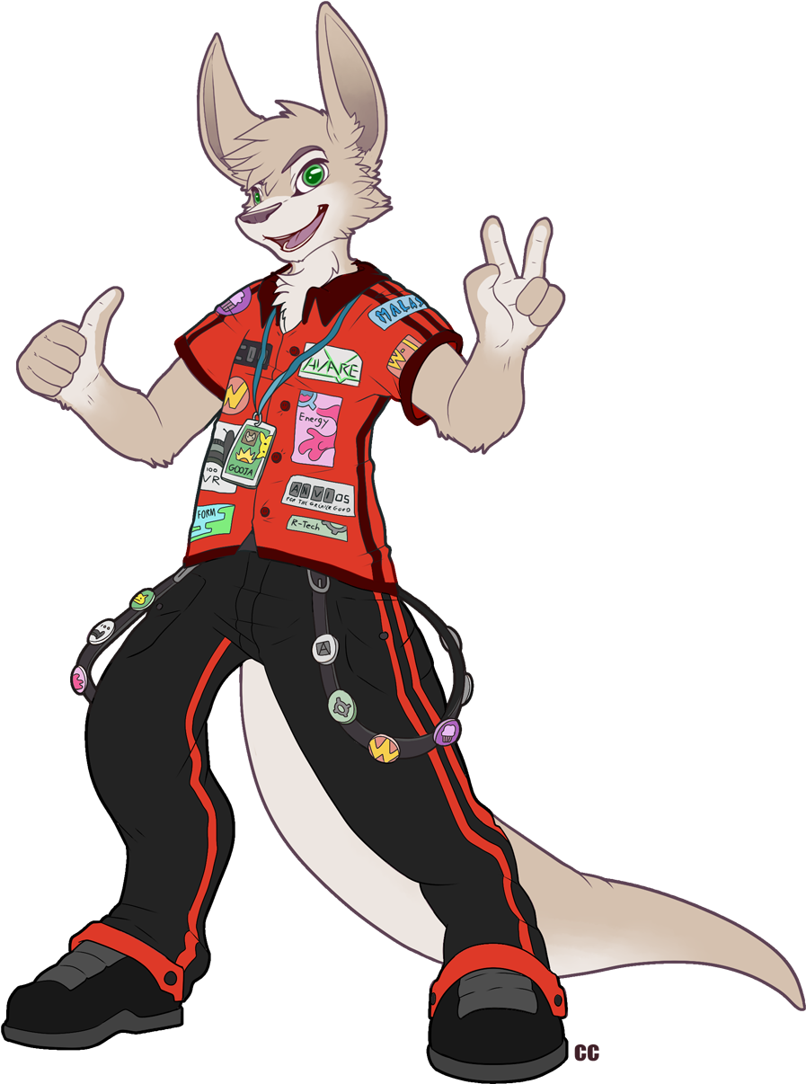 Gooja The Kangaroo Clipart (1056x1280), Png Download