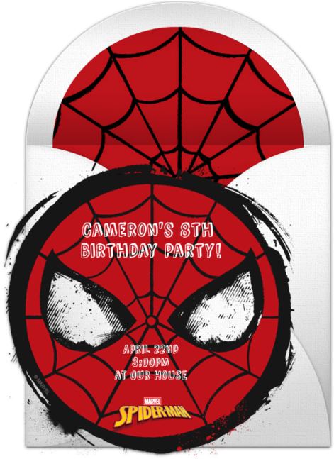Spider-man Iconic Online Invitation Clipart (650x650), Png Download