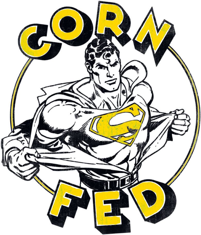 Superman Corn Fed Kid's T-shirt Clipart (850x1020), Png Download