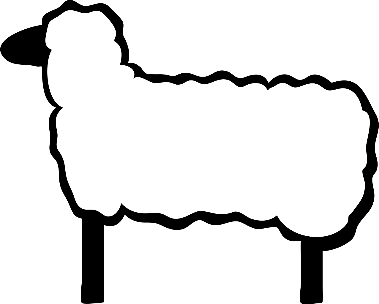 Clipart Of Sheep, Lamb And 2 Sheep - Png Download (1276x1024), Png Download