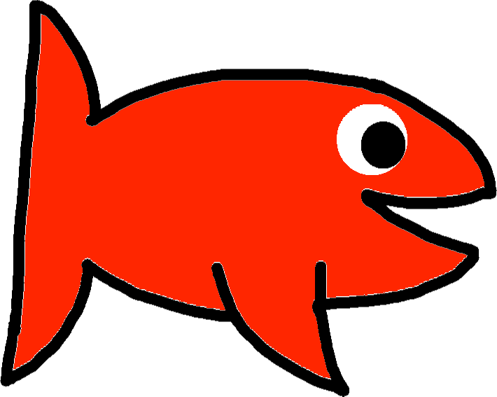 Red/blue Fish - Red Clipart (710x567), Png Download