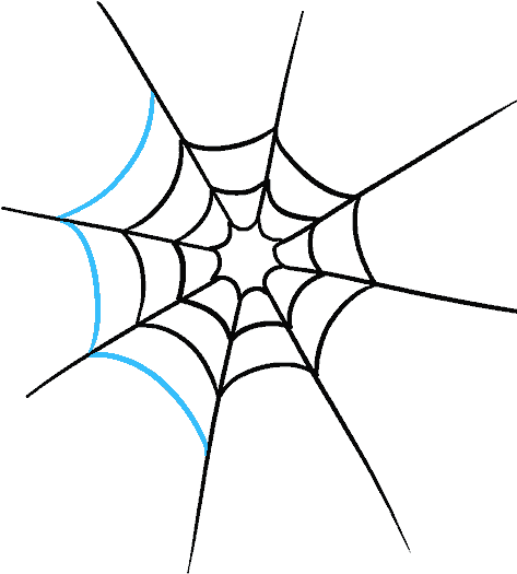 How To Draw Spider Web With Spider Clipart (678x600), Png Download