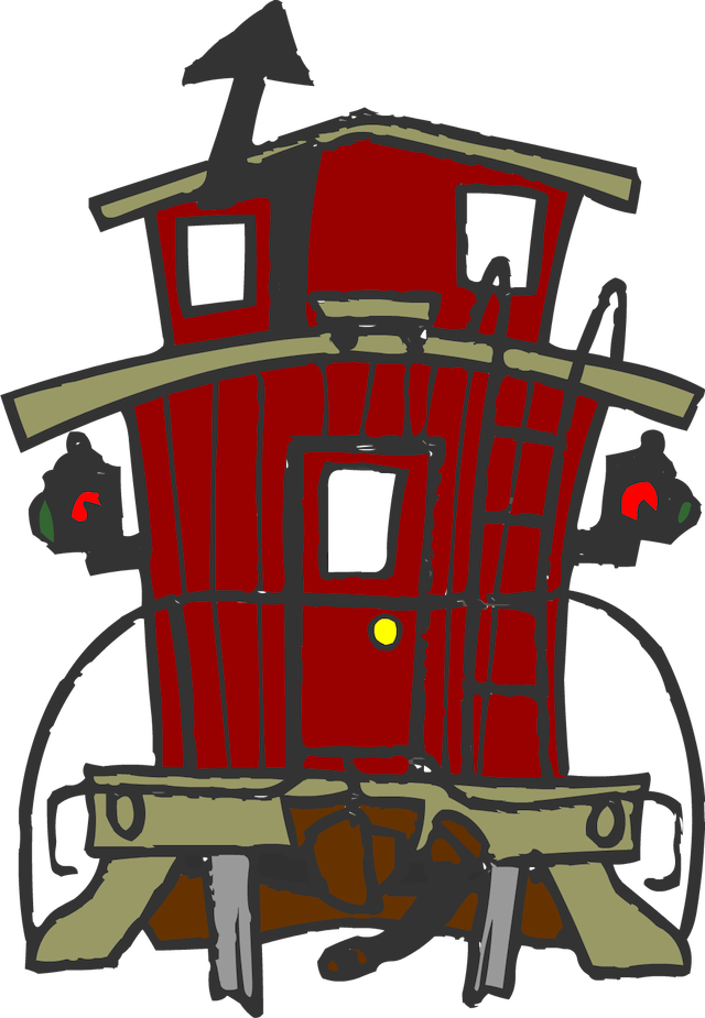 Railroad Caboose Clipart (640x925), Png Download