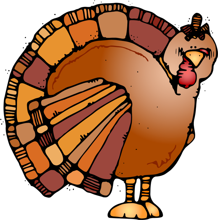 Thankful Turkey Clipart (695x700), Png Download