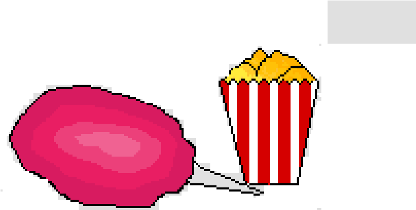 Cotton Candy And Popcorn Clipart (1024x576), Png Download