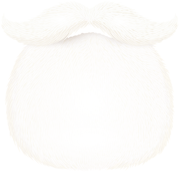 Png Black And White Download Beard Clipart Santa Hat Transparent Png (584x562), Png Download