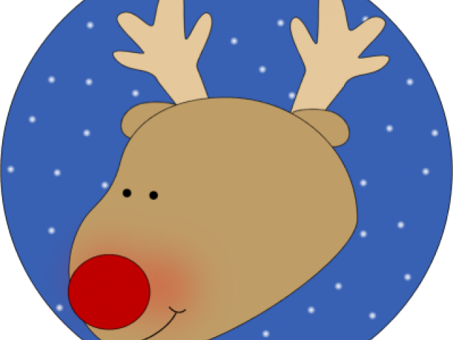 Reindeer Clipart Round - Png Download (640x480), Png Download