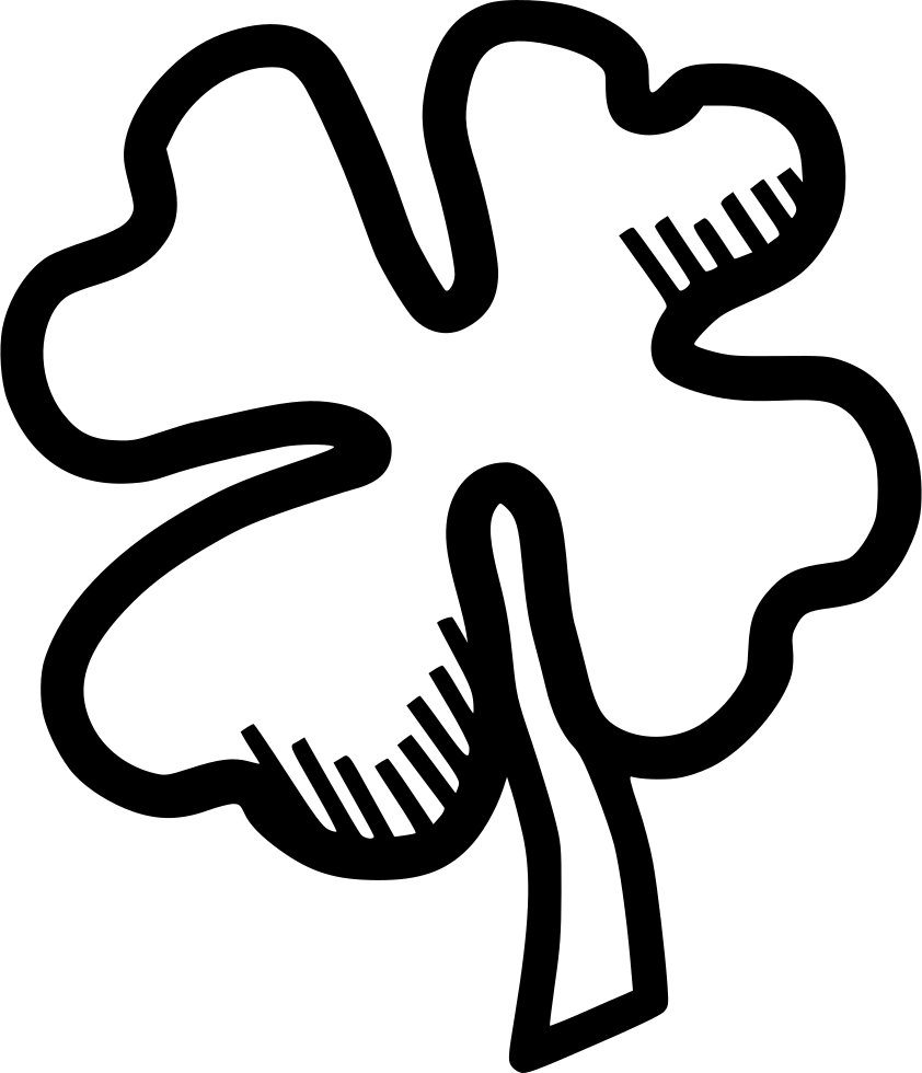 Shamrock Four Clover Leaf Comments Clipart (842x980), Png Download