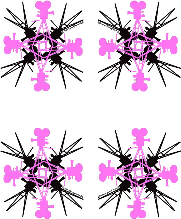 Vintage Movie Camera Kaleidoscope Pink Wallpaper Clipart (600x800), Png Download